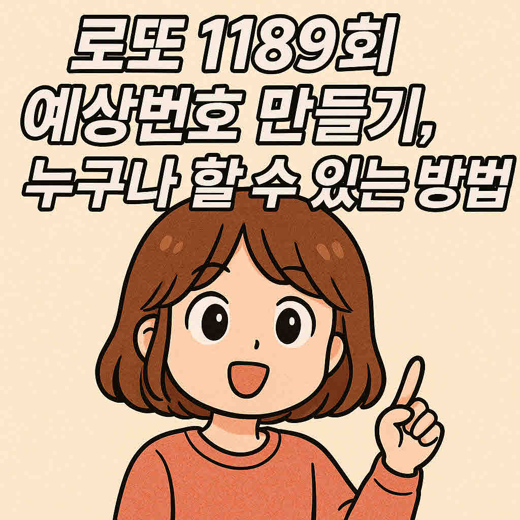 로또 1189회 예상번호 만들기, 누구나 할 수 있는 방법.jpg