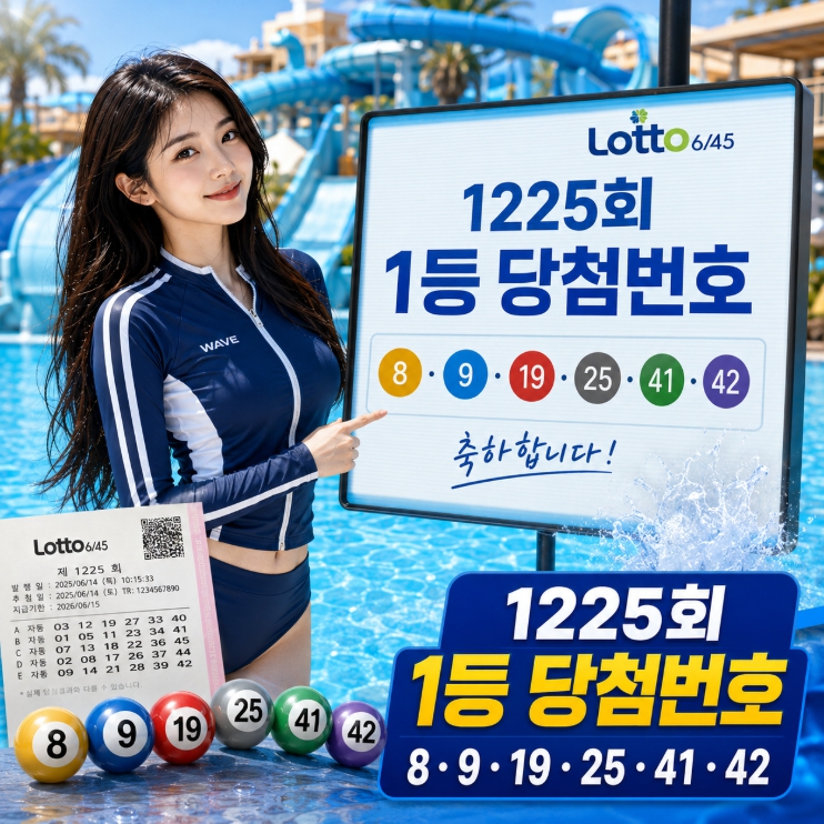 1225회 1등 당첨번호 공개
