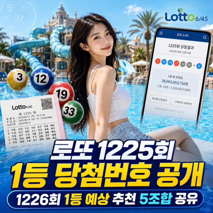 로또 1225회 1등 당첨번호