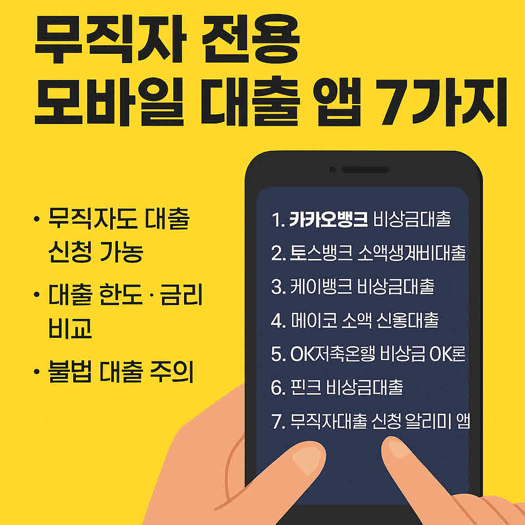 생활정보 - 무직자도 가능한 모바일 대출 앱 추천 (구글 플레이)